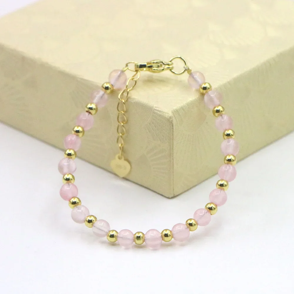 Charm Lovely Baby Baptism Bracelet Natural Stone Crystal Lobster Clasp Parts Yoga Christmas Wedding Girls Gift Jewelry Fashion