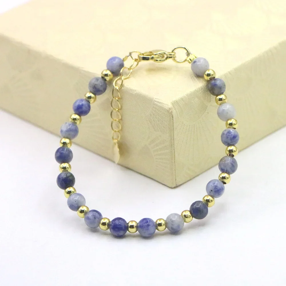 Charm Lovely Baby Baptism Bracelet Natural Stone Crystal Lobster Clasp Parts Yoga Christmas Wedding Girls Gift Jewelry Fashion