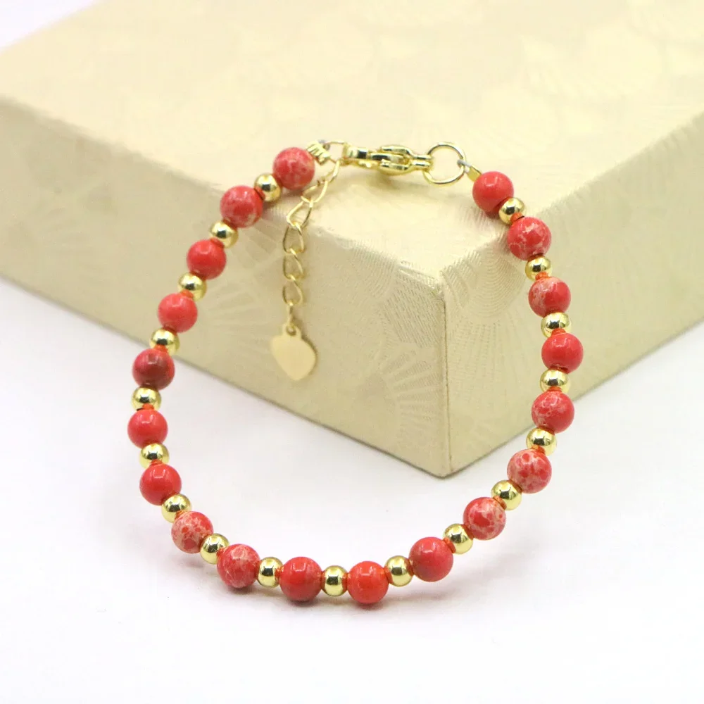 Charm Lovely Baby Baptism Bracelet Natural Stone Crystal Lobster Clasp Parts Yoga Christmas Wedding Girls Gift Jewelry Fashion