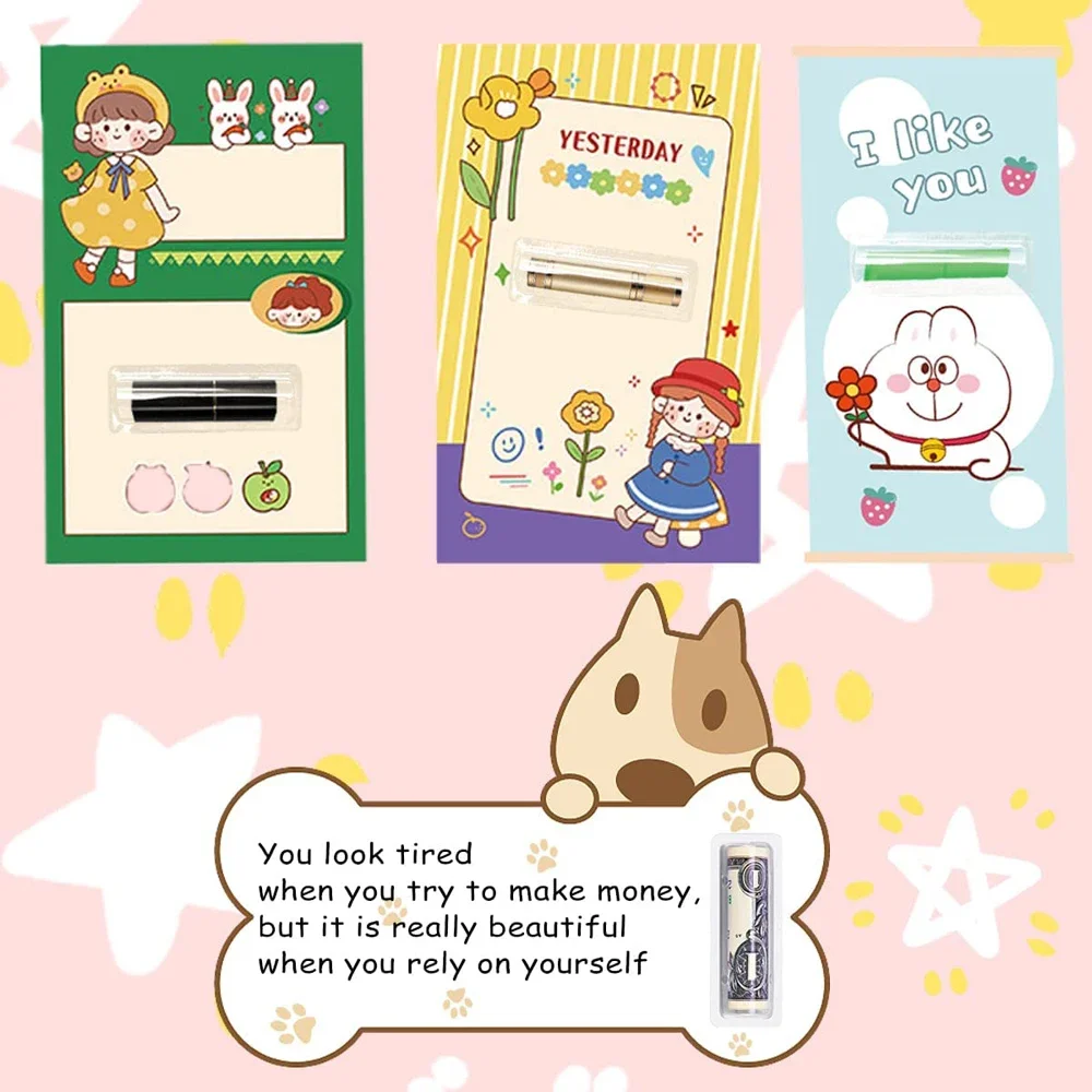 50/100pcs Money Card Holder With Sticker Plastic Dome Lip Balm Waterproof Clear Cash Pouch DIY Gift for Graduation Christmas
