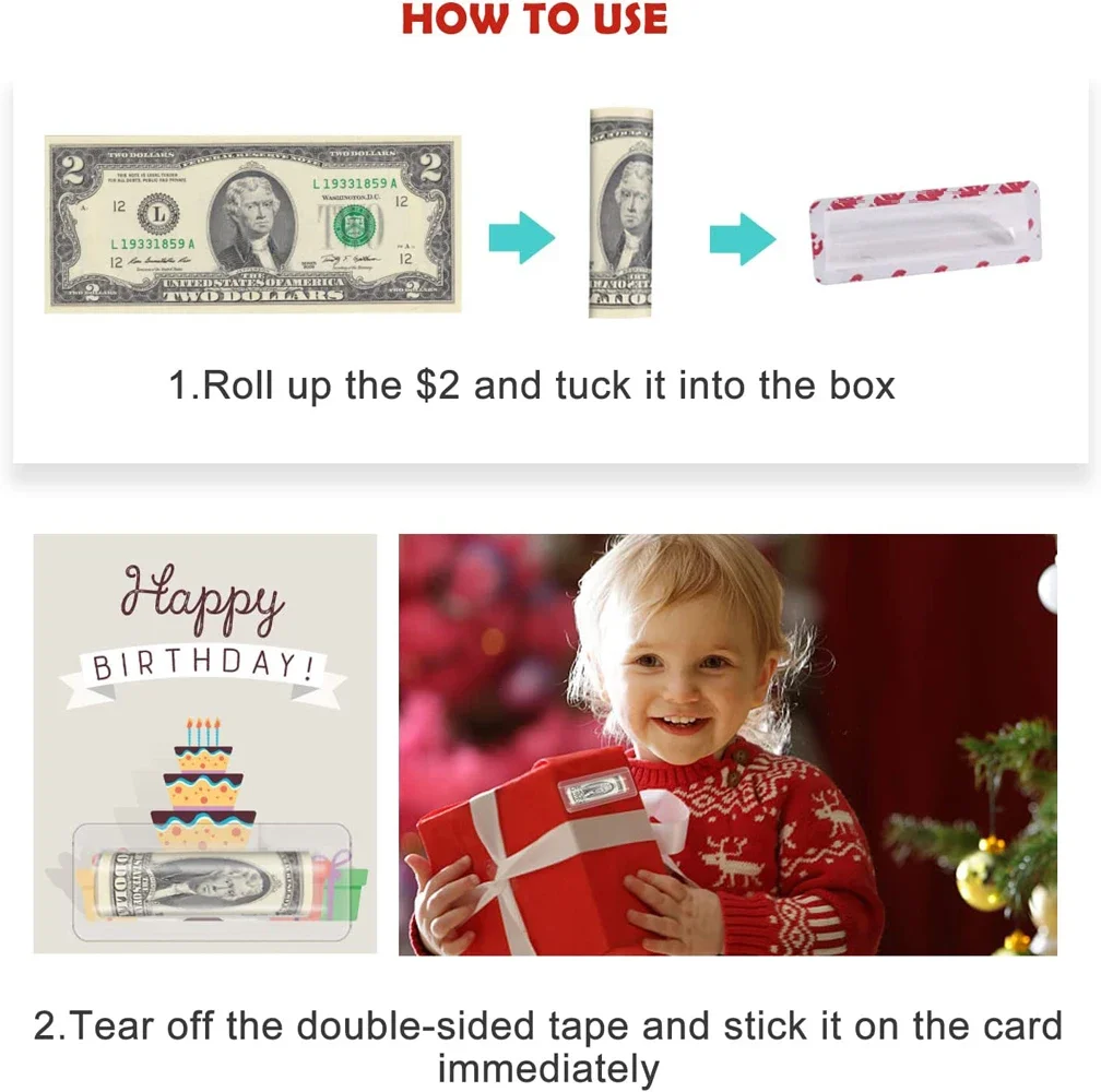 50/100pcs Money Card Holder With Sticker Plastic Dome Lip Balm Waterproof Clear Cash Pouch DIY Gift for Graduation Christmas