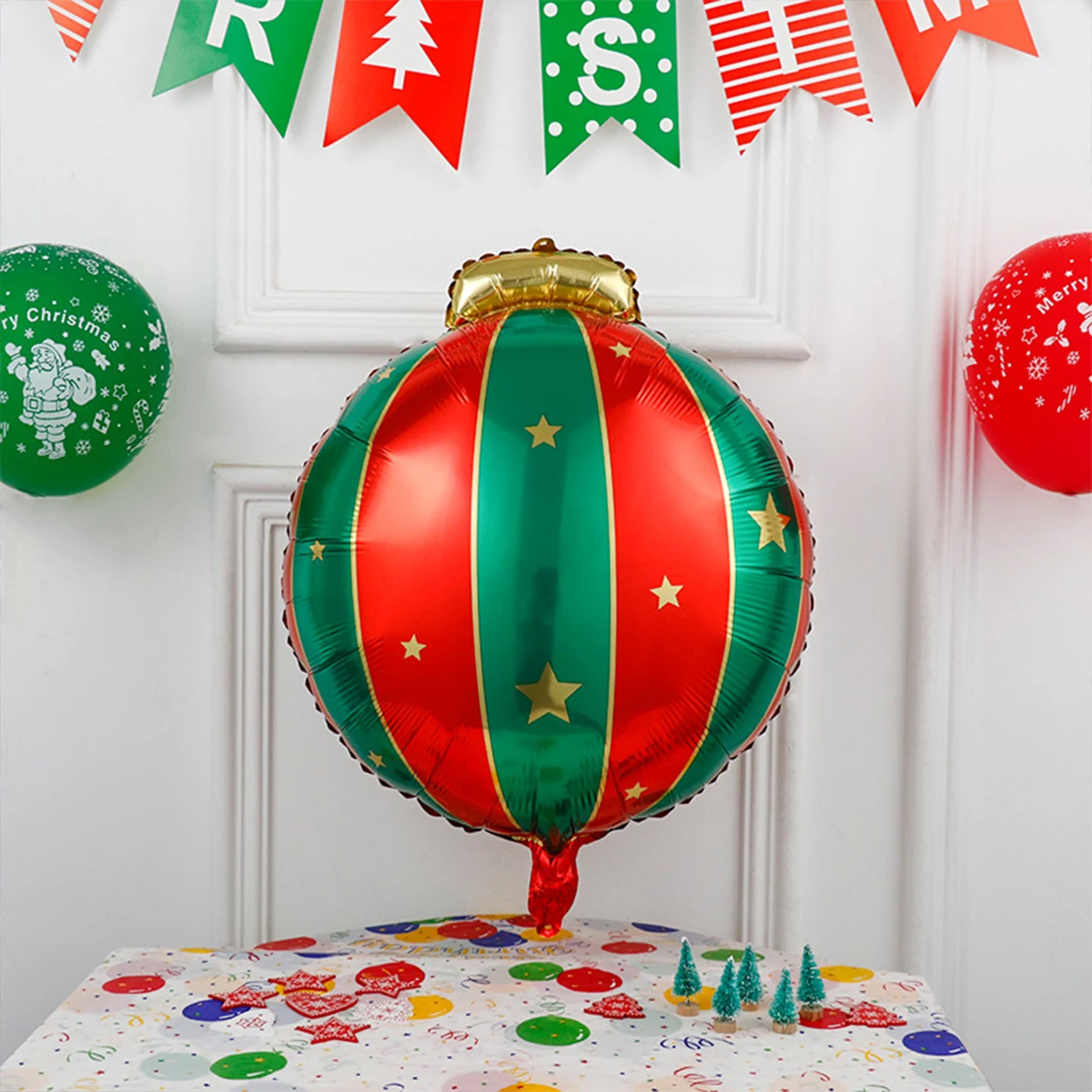 5 Christmas Balls Aluminum Film balloon Background Christmas Tree Outdoor Decoration Hanging Balloons, Party Supplies Decoration