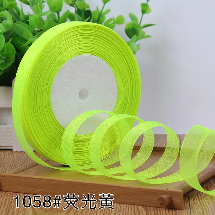 12mm Organza Ribbon 45Meters/Roll DIY Handmade Clothing Accessories Christmas Wedding Birthday Party Gift Wrapping Ribbon