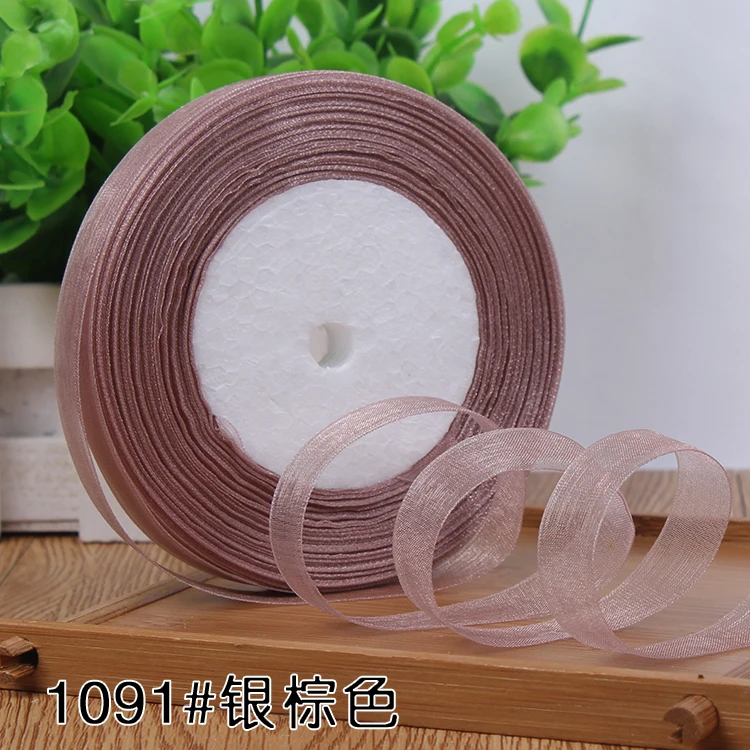 12mm Organza Ribbon 45Meters/Roll DIY Handmade Clothing Accessories Christmas Wedding Birthday Party Gift Wrapping Ribbon