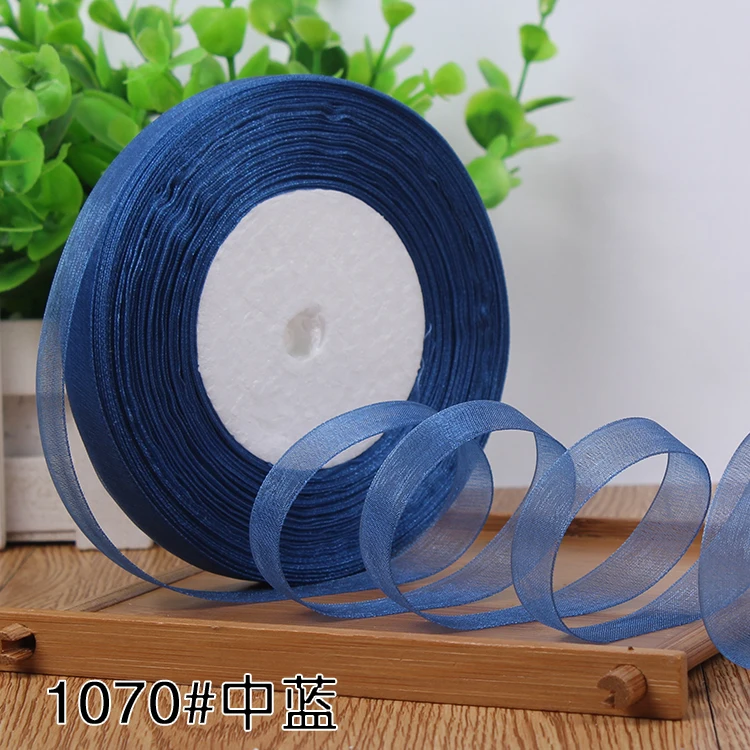 12mm Organza Ribbon 45Meters/Roll DIY Handmade Clothing Accessories Christmas Wedding Birthday Party Gift Wrapping Ribbon