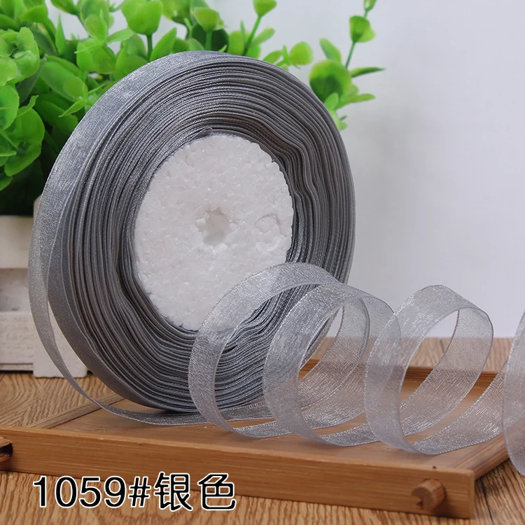 12mm Organza Ribbon 45Meters/Roll DIY Handmade Clothing Accessories Christmas Wedding Birthday Party Gift Wrapping Ribbon