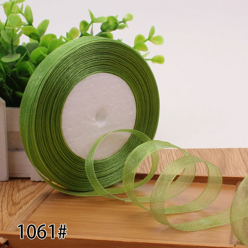 12mm Organza Ribbon 45Meters/Roll DIY Handmade Clothing Accessories Christmas Wedding Birthday Party Gift Wrapping Ribbon