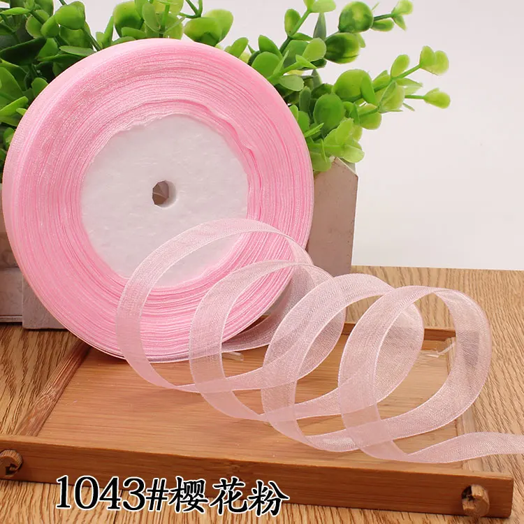 12mm Organza Ribbon 45Meters/Roll DIY Handmade Clothing Accessories Christmas Wedding Birthday Party Gift Wrapping Ribbon