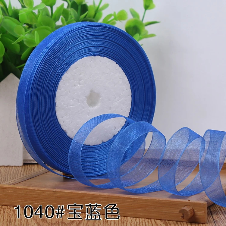 12mm Organza Ribbon 45Meters/Roll DIY Handmade Clothing Accessories Christmas Wedding Birthday Party Gift Wrapping Ribbon