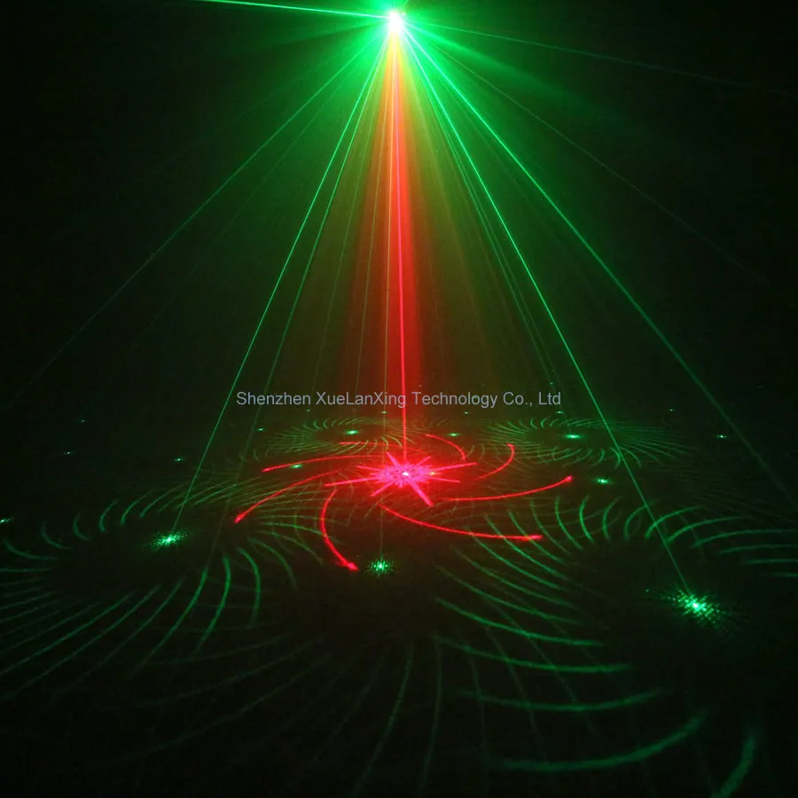 Rechargeable Battery R&G Laser Projector Disco DJ Light 64 Patterns Dance Bar Party Car Effect Christmas Decorate Stage Lamp E01