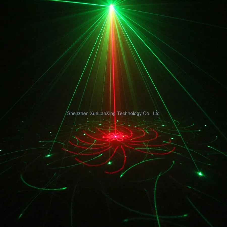Rechargeable Battery R&G Laser Projector Disco DJ Light 64 Patterns Dance Bar Party Car Effect Christmas Decorate Stage Lamp E01