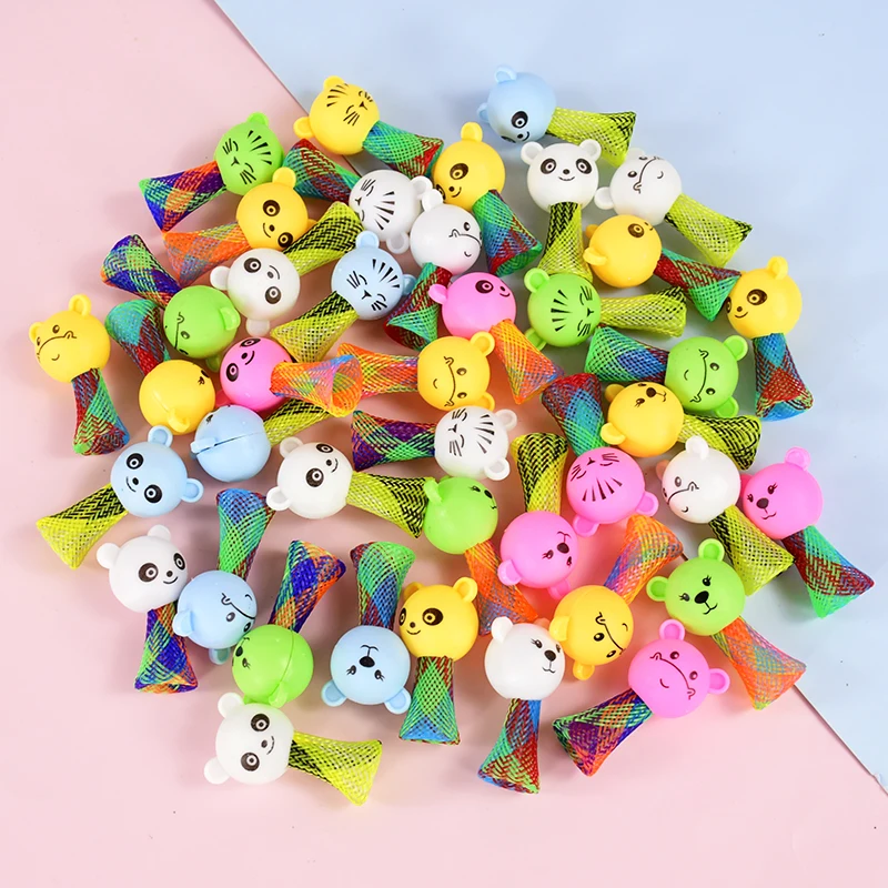 10/20Pcs Cartoon Animal Jumping Doll Toys Kids Birthday Party Favors Goodie Bag Piniata Filler Christmas Gift School Prizes Game