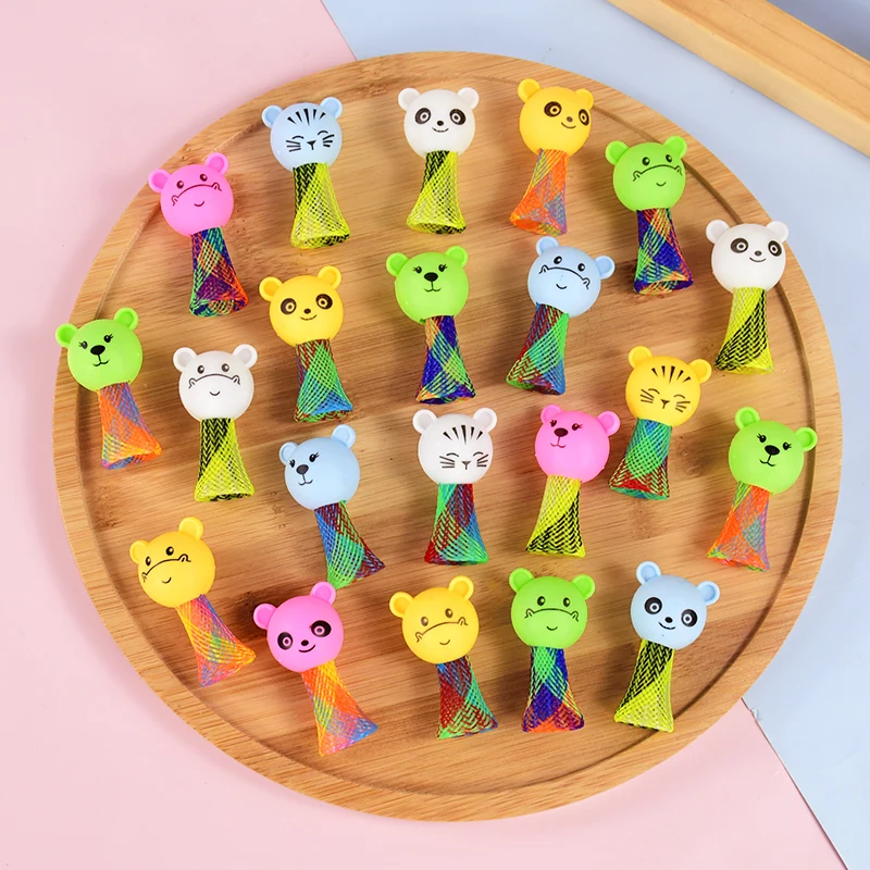 10/20Pcs Cartoon Animal Jumping Doll Toys Kids Birthday Party Favors Goodie Bag Piniata Filler Christmas Gift School Prizes Game
