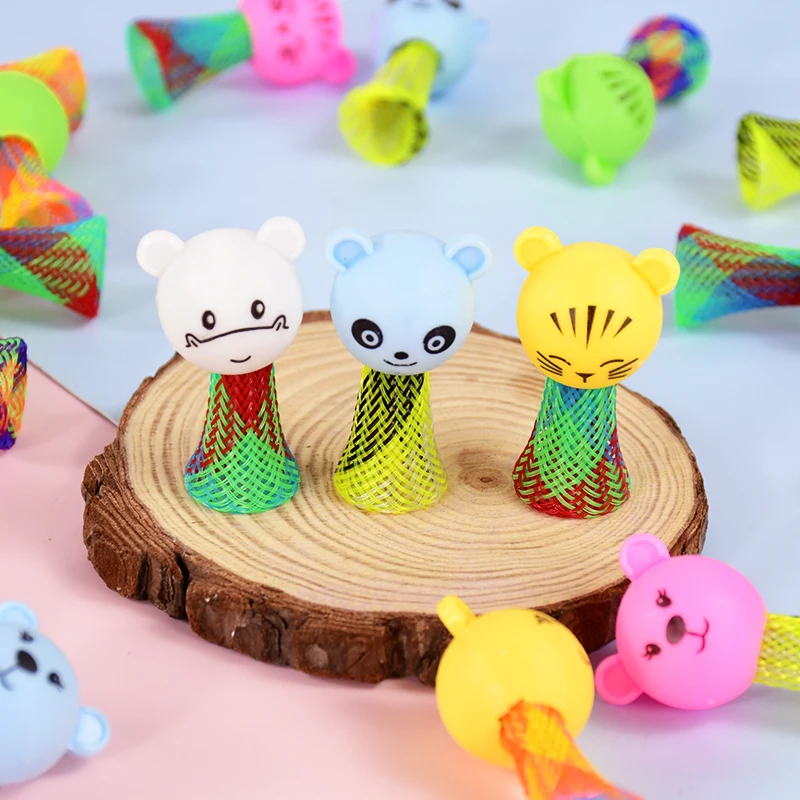 10/20Pcs Cartoon Animal Jumping Doll Toys Kids Birthday Party Favors Goodie Bag Piniata Filler Christmas Gift School Prizes Game