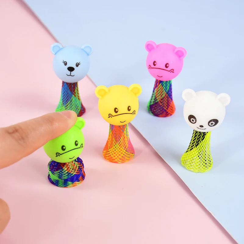10/20Pcs Cartoon Animal Jumping Doll Toys Kids Birthday Party Favors Goodie Bag Piniata Filler Christmas Gift School Prizes Game