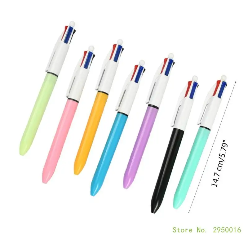 1Piece/5Piece Retractable Multicolored Ballpoint Pen 4-Colors-in-1 Ballpoint Pen for Kid Student Class Reward Christmas Gift