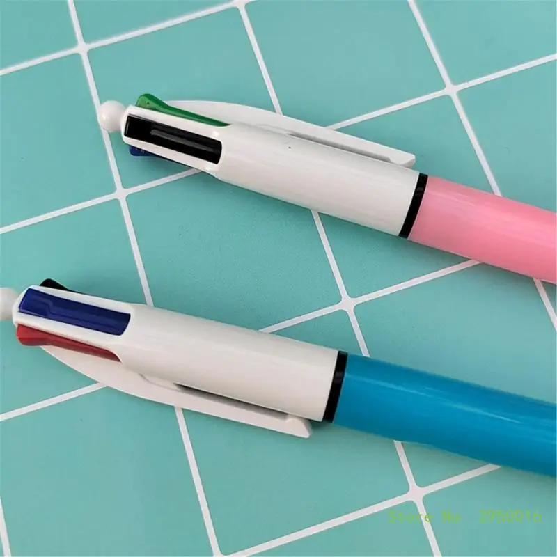 1Piece/5Piece Retractable Multicolored Ballpoint Pen 4-Colors-in-1 Ballpoint Pen for Kid Student Class Reward Christmas Gift