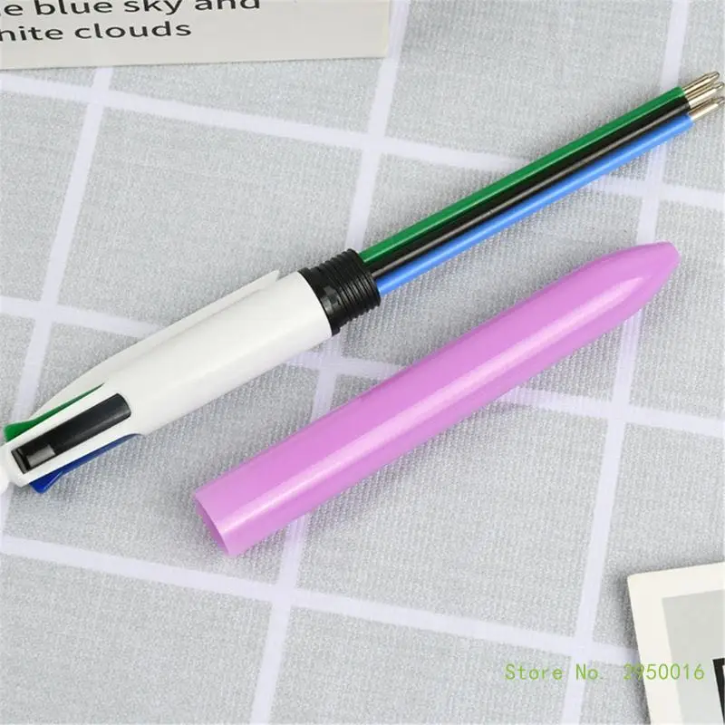 1Piece/5Piece Retractable Multicolored Ballpoint Pen 4-Colors-in-1 Ballpoint Pen for Kid Student Class Reward Christmas Gift