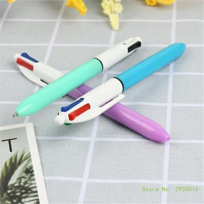 1Piece/5Piece Retractable Multicolored Ballpoint Pen 4-Colors-in-1 Ballpoint Pen for Kid Student Class Reward Christmas Gift