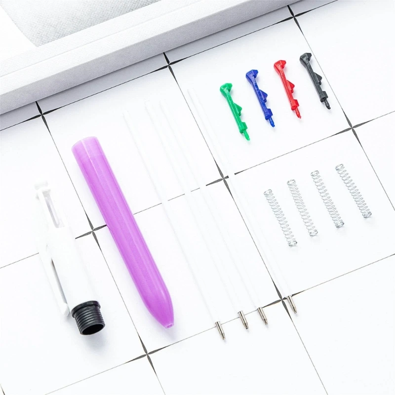 1Piece/5Piece Retractable Multicolored Ballpoint Pen 4-Colors-in-1 Ballpoint Pen for Kid Student Class Reward Christmas Gift