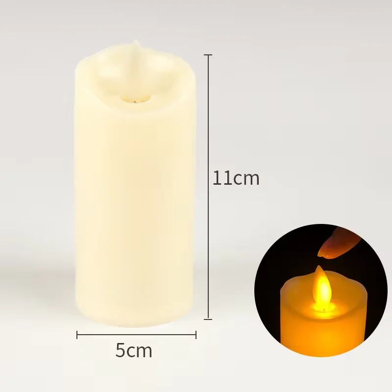 24/12PCS With Battery Flickering LED Candle Tealights Flameless Wedding Home Christmas Decor Candle Battery-powered Night Light
