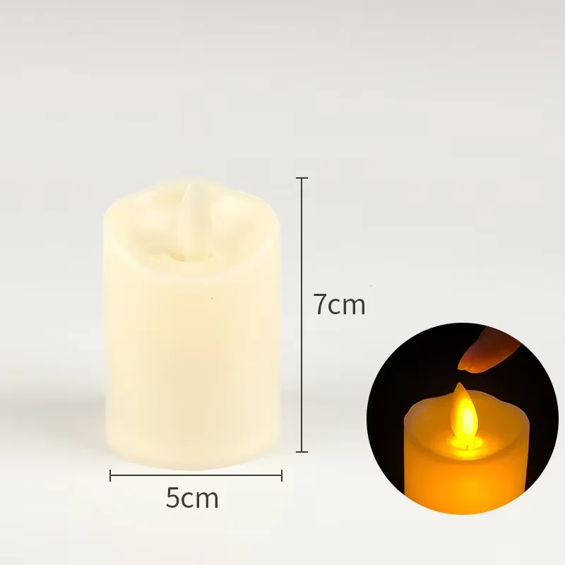 24/12PCS With Battery Flickering LED Candle Tealights Flameless Wedding Home Christmas Decor Candle Battery-powered Night Light