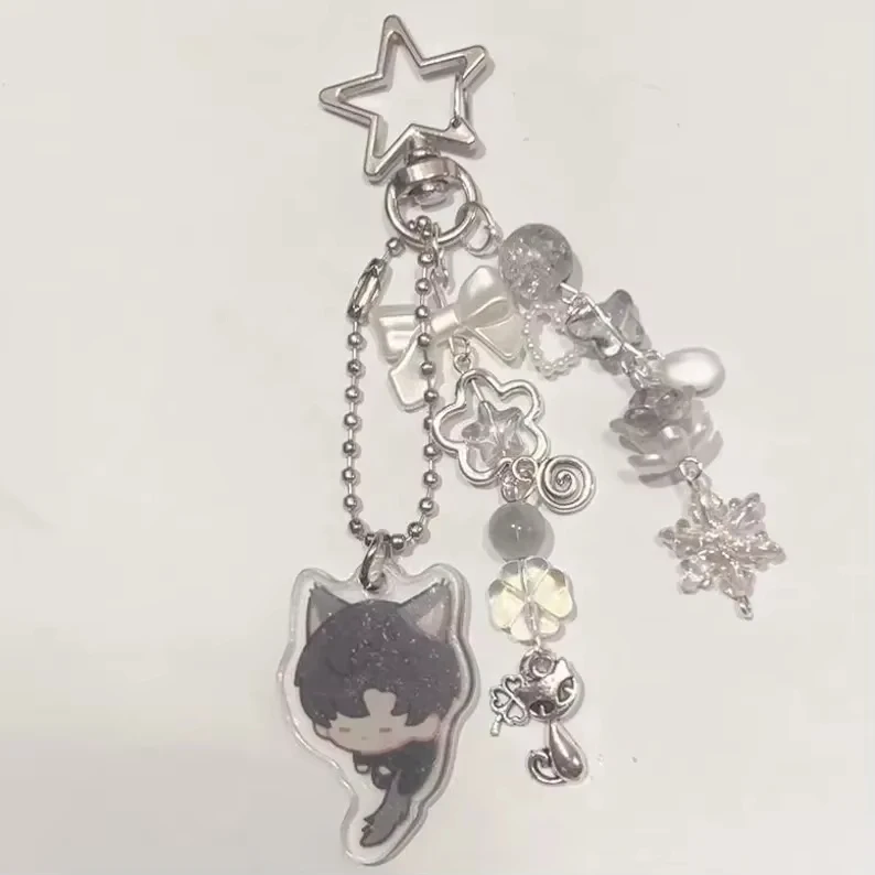 Game Love and Deepspace Cartoon Keychain Coquettish Fairytale Lily of the Valley Handbag Pendant Key Ring Christmas Gift