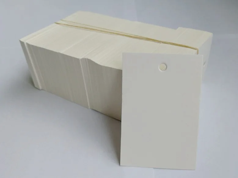 100pcs Kraft Paper Tags White Cardboard Cards Wedding Birthday Christmas Party Gift Tag Cookie Packaging Supplies