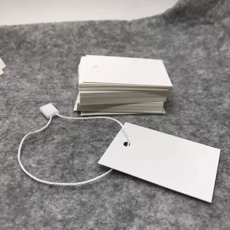 100pcs Kraft Paper Tags White Cardboard Cards Wedding Birthday Christmas Party Gift Tag Cookie Packaging Supplies