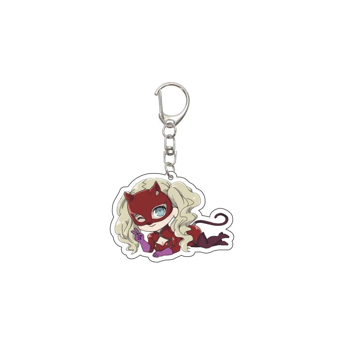 55MM Games Keychain Futaba Sakura Ann Takamaki Morgana Amamiya Ren Key Chain Acrylic Model Plate Christmas Gifts