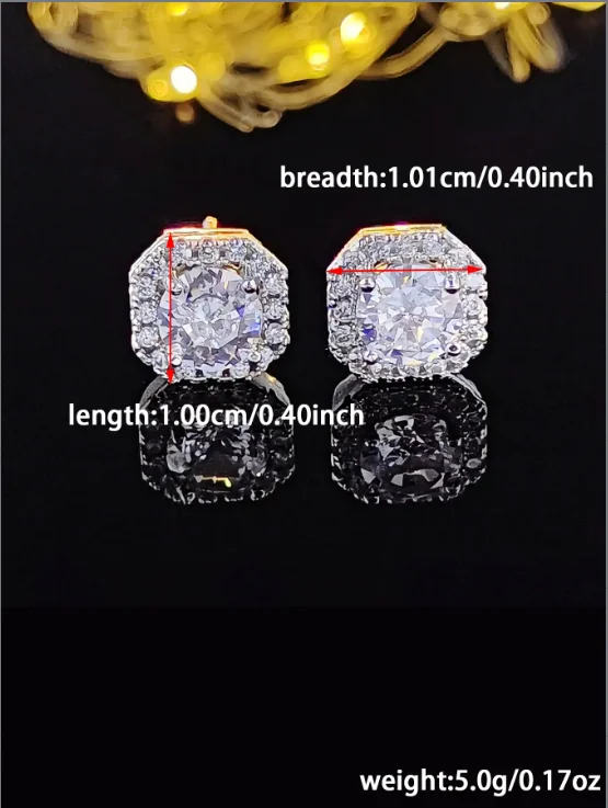Silver Color Korean Zircon Stud Earrings Brincos for Women Wedding Boucle D'oreille Femme Bijoux Christmas Gift Bijoux E1104
