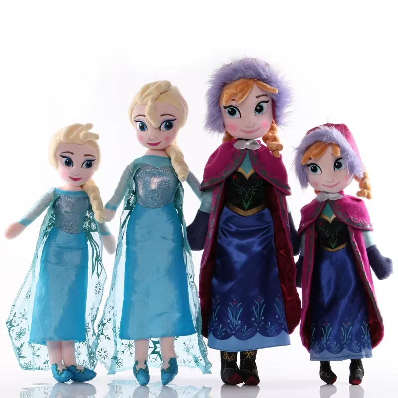 The Popular Animated Movie Frozen 30-50CM Plush Dolls Anna Princess Elsa Doll For Children Girls Birthday Christmas Gifts