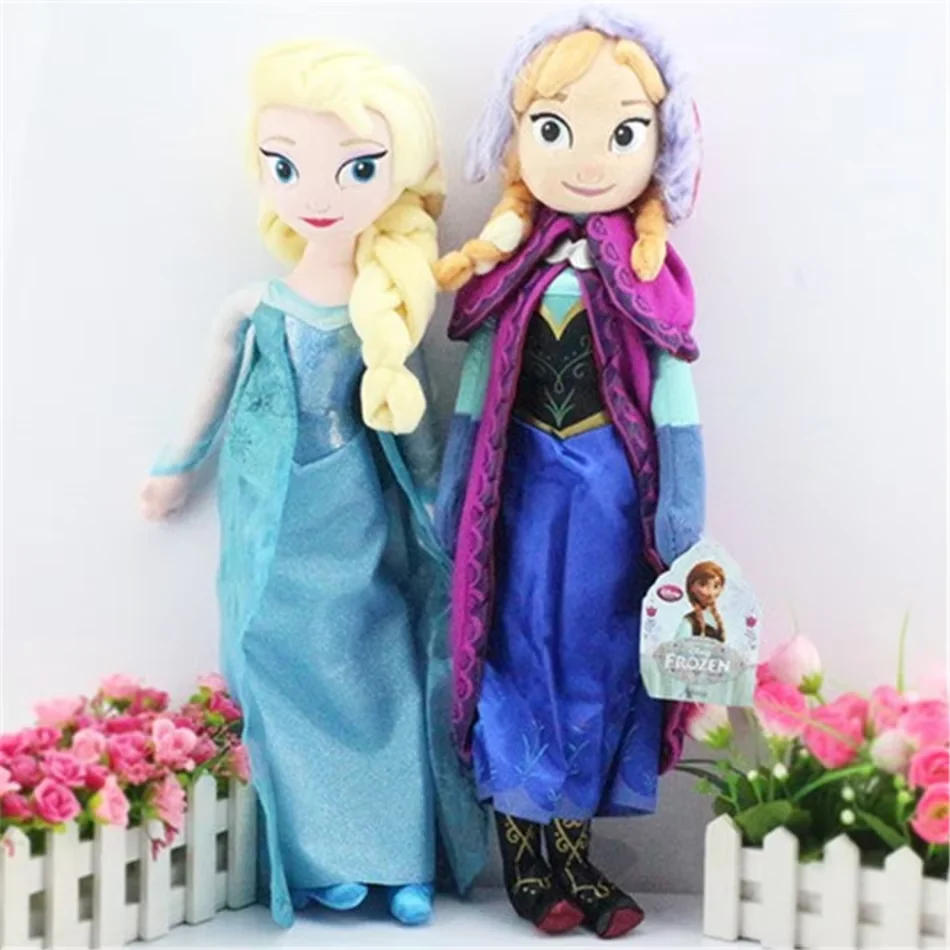 The Popular Animated Movie Frozen 30-50CM Plush Dolls Anna Princess Elsa Doll For Children Girls Birthday Christmas Gifts