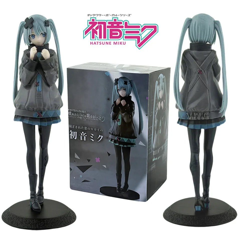 Hatsune Miku New In Stock In A World With Closed Windows Collectible Anime Action Kwaii Miku Figures Model Toys Christmas Gifts