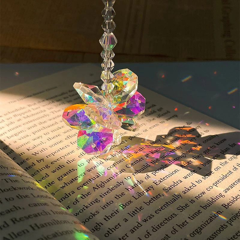 1PC Fashion Colorful Crystal Suncatcher Prism Ornament Rainbow Maker Window Hanging Decor Home Christmas Decoration Gift