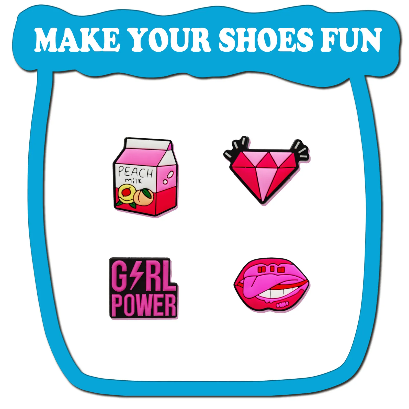 Random 10-100Pcs Pink Series Shoe Charms , PVC Shoe Decorations Accessories for Christmas, Birthday, Party, Gift Shoes Pins