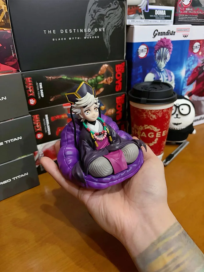 Bandai In Stock Anime Demon Slayer Yaiba Doma Noodle Stopper Figure PVC Model Collection Action Figurine Toy for Christmas Gifts