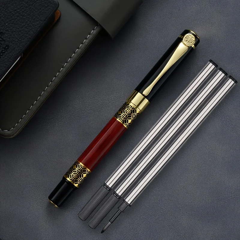 4pcs/set High Quality Luxury Ballpoint Pen Metal Elegant for School Office Christmas Father's Day Mother's Day Birthday Gifts