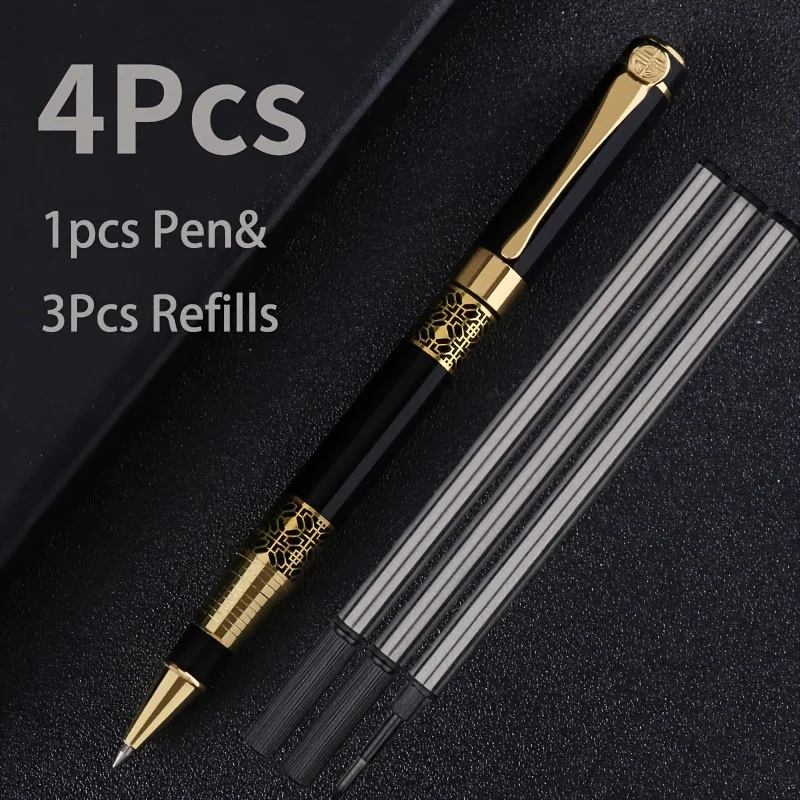 4pcs/set High Quality Luxury Ballpoint Pen Metal Elegant for School Office Christmas Father's Day Mother's Day Birthday Gifts