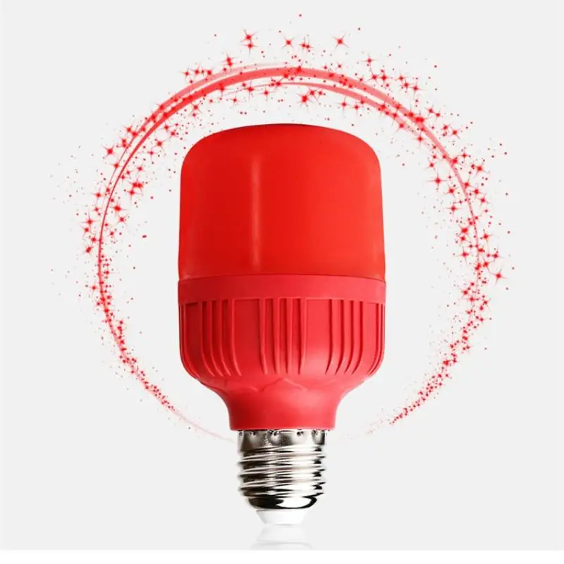High Power Red LED Light Bulb E27/B22 AC 220V 5W 10W 15W 30W High Brightness Spot Light Festive New Year Bulb Christmas Lights