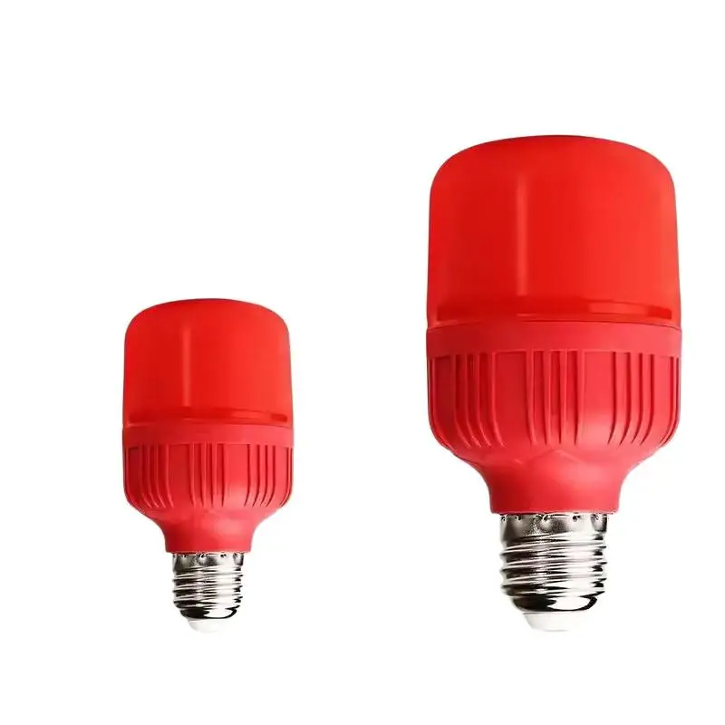 High Power Red LED Light Bulb E27/B22 AC 220V 5W 10W 15W 30W High Brightness Spot Light Festive New Year Bulb Christmas Lights
