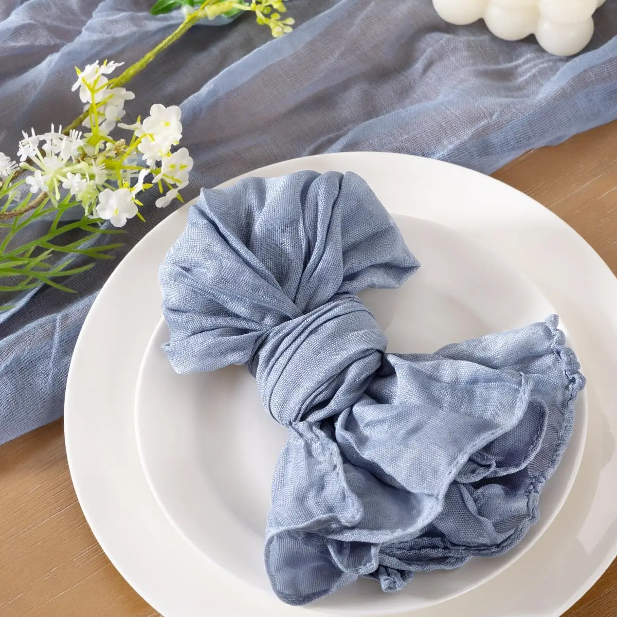 6-102pcs Cheesecloth Napkins Wedding Gauze Napkins Xmas New Year Decoration Dinner Birthday Home Party Christmas Table Decor