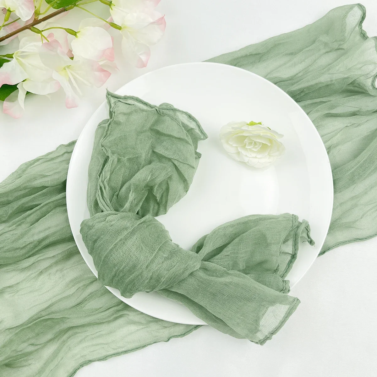 6-102pcs Cheesecloth Napkins Wedding Gauze Napkins Xmas New Year Decoration Dinner Birthday Home Party Christmas Table Decor