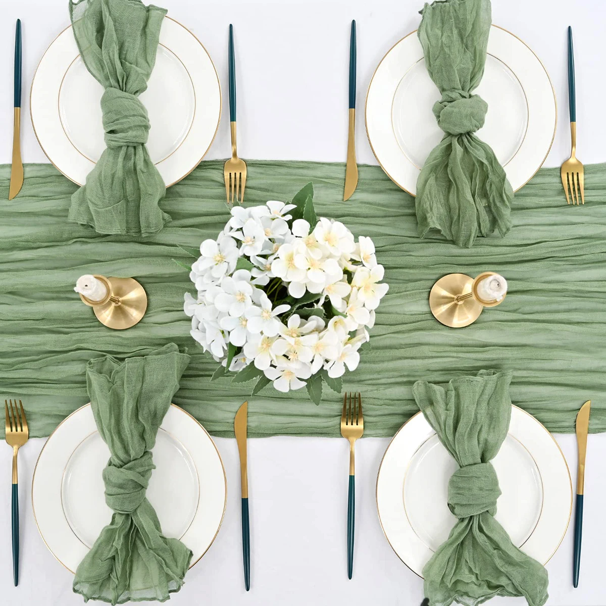 6-102pcs Cheesecloth Napkins Wedding Gauze Napkins Xmas New Year Decoration Dinner Birthday Home Party Christmas Table Decor