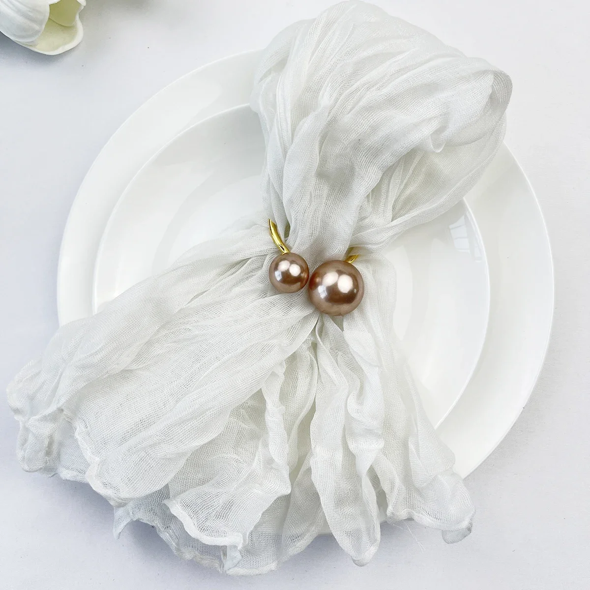 6-102pcs Cheesecloth Napkins Wedding Gauze Napkins Xmas New Year Decoration Dinner Birthday Home Party Christmas Table Decor