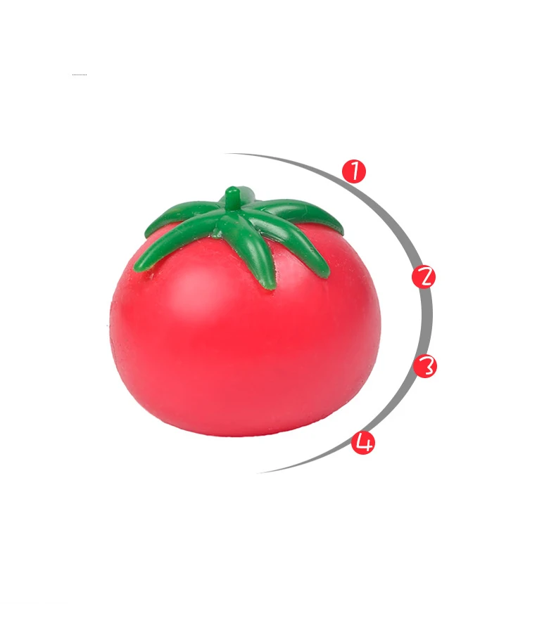 Tomato Squishy Stress Ball Soft Fidget Sensory Toy for ADHD Autism Slow Rebound Squeeze Toy for Adults Kids Christmas Gift