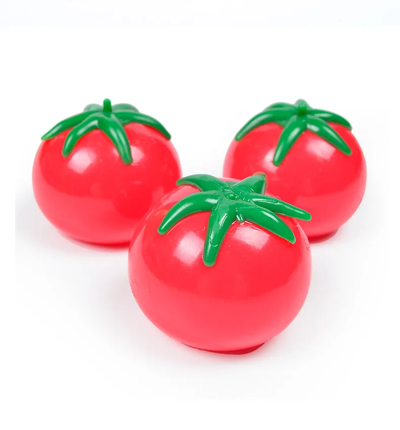 Tomato Squishy Stress Ball Soft Fidget Sensory Toy for ADHD Autism Slow Rebound Squeeze Toy for Adults Kids Christmas Gift