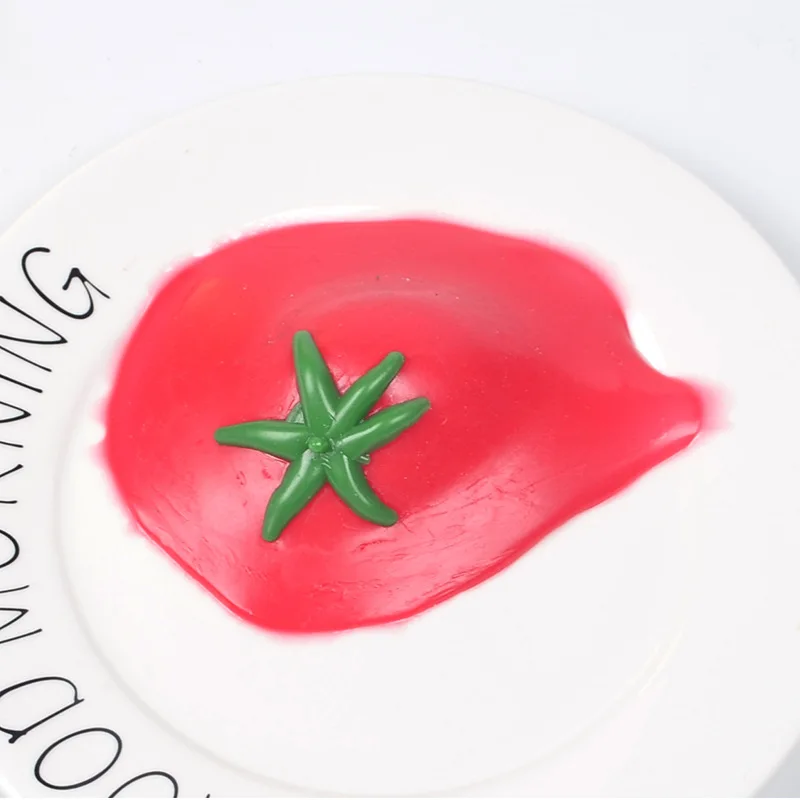 Tomato Squishy Stress Ball Soft Fidget Sensory Toy for ADHD Autism Slow Rebound Squeeze Toy for Adults Kids Christmas Gift