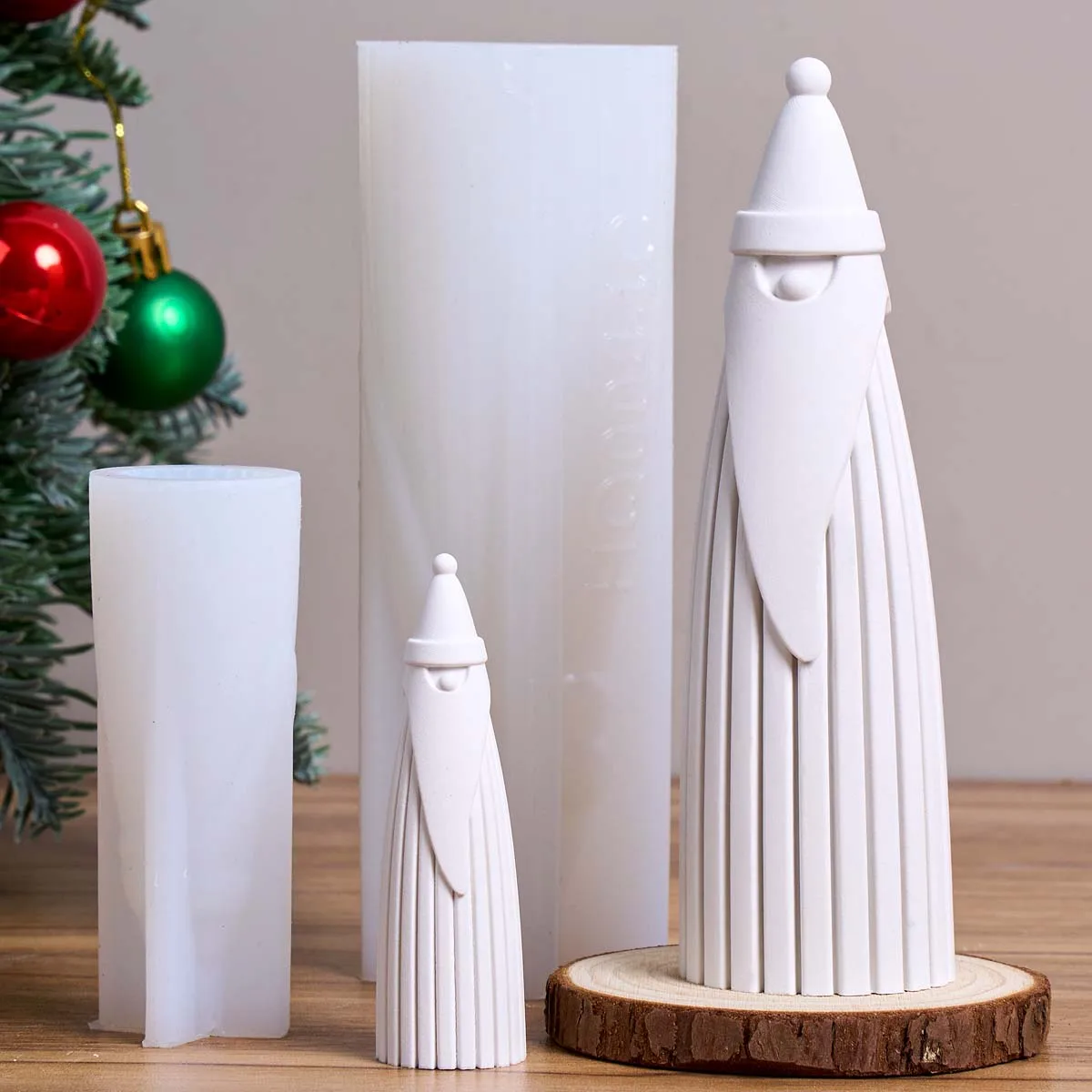 Christmas Santa Claus Silicone Candle Mold DIY Aromatherapy Gypsum Ornament Molds Handmade Resin Soap Home Xmas Decor Craft Gift