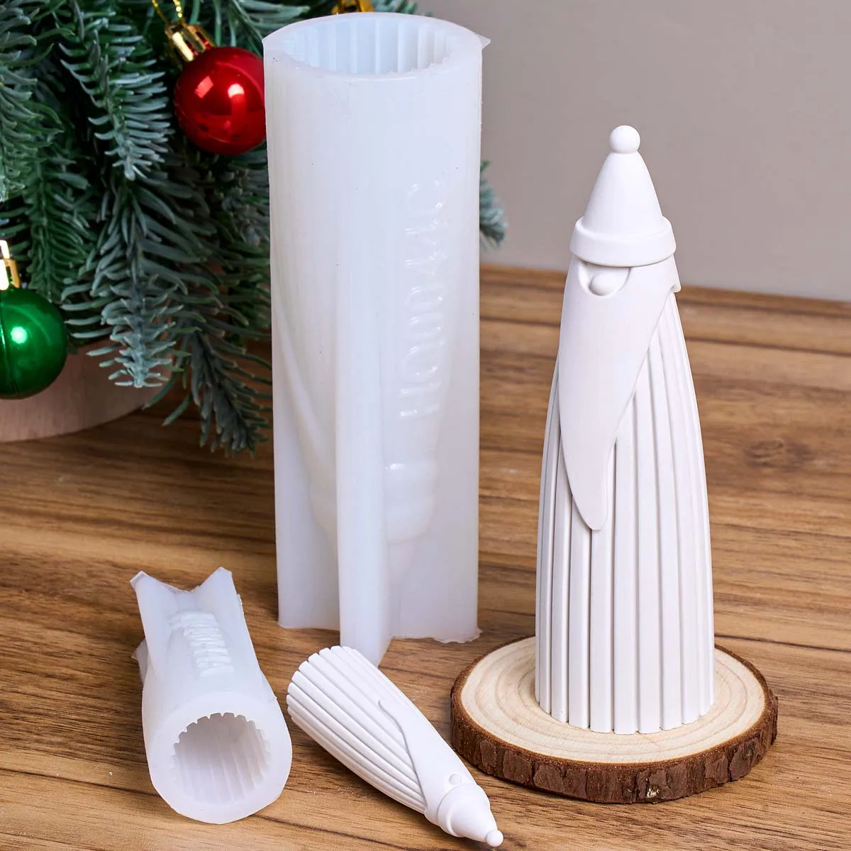 Christmas Santa Claus Silicone Candle Mold DIY Aromatherapy Gypsum Ornament Molds Handmade Resin Soap Home Xmas Decor Craft Gift